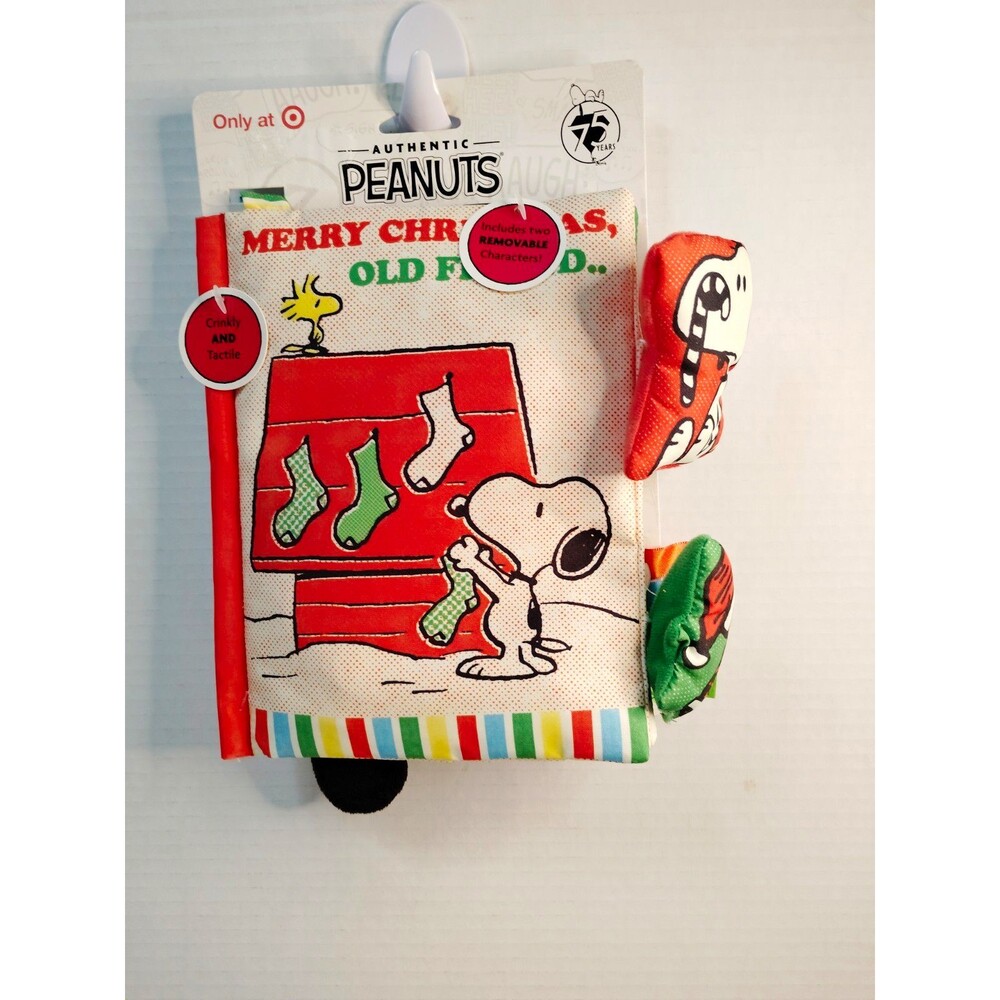 Peanuts Baby Deluxe Soft Book Christmas Crinkle Sensory Tactile Toy 0+ 37118